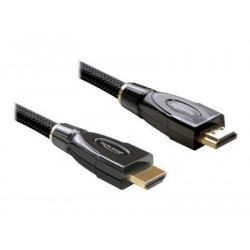 Delock High Speed HDMI with Ethernet - Kabel HDMI s ethernetem - HDMI s piny (male) do HDMI s piny (male) - 5 m - antracit