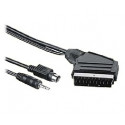 PremiumCord Kabel S-video+ 3,5mm stereojack na SCART 2m + kondenzátor