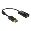 Delock - Video adaptér - DisplayPort s piny (male) do HDMI se zdířkami (female) - 20 cm - černá - podporuje 4K