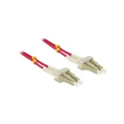 Delock - Síťový kabel - multirežim LC (M) do multirežim LC (M) - 2 m - optické vlákno - 50 125 mikron - OM4 - neobsahuje halogen - fialová