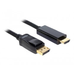 Delock - Kabel adaptéru - DisplayPort s piny (male) do HDMI s piny (male) - 3 m