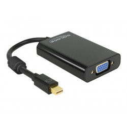 Delock Adapter mini Displayport 1.1 male  VGA female + Audio + Power - Nástroj pro převod videa - DisplayPort - VGA - černá, bílá - maloobchod