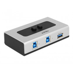 Delock Switch USB 3.0 2 port manual bidirectional - USB periferní sharing switch - 2 x SuperSpeed USB 3.0 - desktop