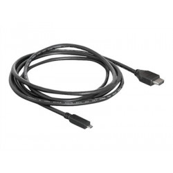 Delock - Kabel HDMI s ethernetem - HDMI s piny (male) do mikro HDMI s piny (male) - 2 m