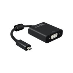 Delock - Adaptér VGA) - mikro HDMI (M) do HD-15 (VGA), stereo mini jack, Micro-USB typ B (pouze napájení) (F) - 17 cm - černá