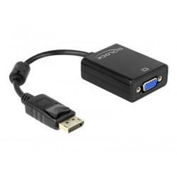 Delock Adapter Displayport male  VGA 15 pin female - Adaptér VGA) - DisplayPort (M) do HD-15 (VGA) (F) - 12.5 cm