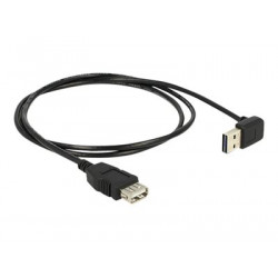 Delock EASY-USB - Prodlužovací šňůra USB - USB (F) do USB (M) - USB 2.0 - 1 m - konektor 90° - černá