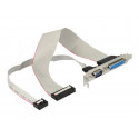Delock - Sériový paralelní panel - DB-9, DB-25 do IDC 25 pinů, 9 pinová IDC (F) - 30 cm