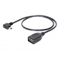 Delock - Kabel USB - USB (F) do mini-USB typ B (M) - USB 2.0 OTG - 50 cm - konektor 90°
