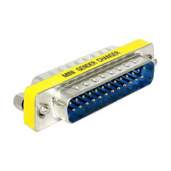 Delock Adapter Sub-D - Serial parallel gender changer - DB-25 (M) do DB-25 (M)