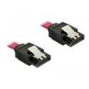 Delock Cable SATA - Kabel SATA - Serial ATA 150 300 600 - SATA (F) do SATA (F) - 1 m - opatřený západkou, přímý konektor - červená - pro P N: 89270, 89271
