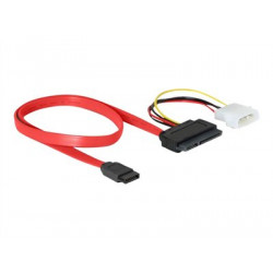 Delock SATA All-in-One cable - Kabel SATA - Serial ATA 150 300 - 4 pinové interní napájení, SATA do SATA combo (F) - 50 cm