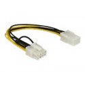 Delock - Elektrický kabel - 8 pinů interní napájení (M) do 6 pinů interní napájení (F) - 20 cm