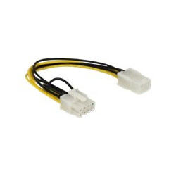 Delock - Elektrický kabel - 8 pinů interní napájení (M) do 6 pinů interní napájení (F) - 20 cm