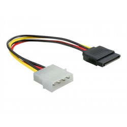 Delock - Elektrický kabel - SATA napájení (M) do 4 pinové interní napájení (M) - 15 cm