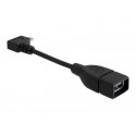 Delock - Kabel USB - USB (F) do Micro USB typ B (M) - USB 2.0 OTG - 11 cm - konektor 90°