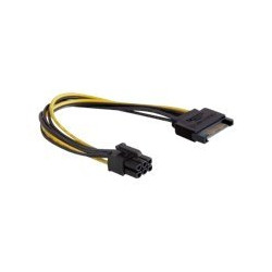 Delock - Elektrický kabel - SATA napájení (M) do 6 pin PCIe power (M) - 21 cm