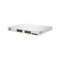 Cisco switch CBS250-24P-4G, 24xGbE RJ45, 4xSFP, fanless, PoE+, 195W - REFRESH