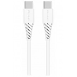 Swissten Datový kabel TPE USB-C USB-C PD 5 A (100 W) 2,5 M bílý