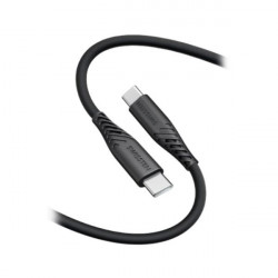 Swissten Datový kabel SOFT SILICONE USB-C USB-C 1,5 M, PD 60 W, černý