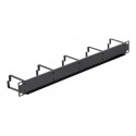 Delock - Panel pro uspořádání kabelů - hluboce černá, RAL 9005 - 1U - 19"