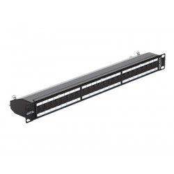 Delock - Propojovací panel - RJ-45 X 24 - hluboce černá, RAL 9005 - 1U - 19"