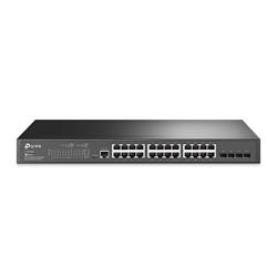 TP-LINK switch 24-Port GbE L2+ JetStream™, 4 SFP SlotsPORT: 24× GbE RJ45 Ports, 4× GbE SFP