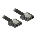 Delock FLEXI - Kabel SATA - Serial ATA 150 300 600 - SATA (M) do SATA (M) - 70 cm - opatřený západkou - černá