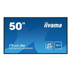 iiyama ProLite LE5041UHS-B1 - 50" Třída úhlopříčky (49.5" zobrazitelný) displej LCD s LED podsvícením - digital signage - 4K UHD (2160p) 3840 x 2160 - černá, lesklý povrch