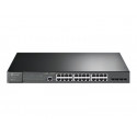 TP-Link JetStream TL-SG3428MP - Přepínač - řízený - 24 x 10 100 1000 (PoE+) + 4 x gigabitů SFP - Lze montovat do rozvaděče - PoE+ (384 W)