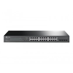 TP-Link JetStream TL-SG2428P - Přepínač - inteligentní - 24 x 10 100 1000 (PoE+) + 4 x SFP - Lze montovat do rozvaděče - PoE+ (250 W)