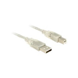 Delock - Kabel USB - USB typ B (M) do USB (M) - USB 2.0 - 2 m - průhledná -