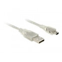 Delock - Kabel USB - mini-USB typ B (M) do USB (M) - USB 2.0 - 2 m - průhledná