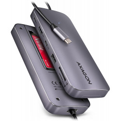 AXAGON multi portový hub USB-C HMC-6GM2 USB 3.2 Gen1 1x PD 1x HDMI 1x USB-C 1x USB-A SD micro SD 1x M.2