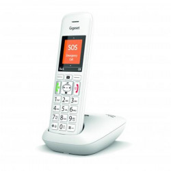 Gigaset E390 - DECT GAP bezdrátový telefon, dětská chůvička, SOS funkce, bílá