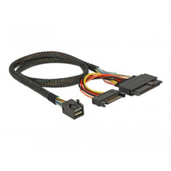 Delock - Interní kabel SAS - SFF-8643 (M) do SATA napájení, U.2 (SFF-8639) - 50 cm - černá - pro P N: 62696, 62703, 62704, 62710, 89458