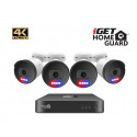 iGET HGNVK88504 - Kamerový UltraHD 4K PoE set, 8CH NVR + 4x IP 4K kamera, zvuk, SMART W M Andr iOS