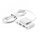 Belkin 4-portový USB Power Extender (2xUSB-C, 2xUSB-A) až 30W + 2m USB-C kabel, bílá