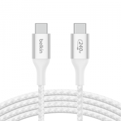 Belkin BOOST CHARGE™ USB-C na USB-C kabel 240W, 1m, bílý - odolný