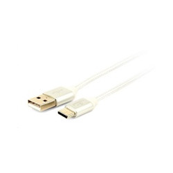 GEMBIRD Kabel USB na USB-C kabel (AM CM), 1,8m, opletený, stříbrný, blister