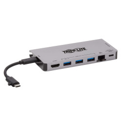 Tripplite Dokovací stanice USB-C HDMI,USB 3.2Gen 1,USB-A, GbE,paměť. karta,100W nabíjení odpoj.kabel