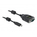 Delock - Sériový adaptér - USB-C - RS-232 x 1 - černá