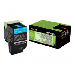 Lexmark 702HC - Vysoká výtěžnost - azurová - originální - kazeta s barvivem LCCP, LRP - pro Lexmark CS310dn, CS310n, CS410dn, CS410dtn, CS410n, CS510de, CS510dte