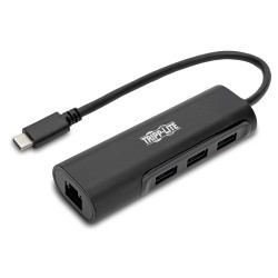 Tripplite Rozbočovač USB-C 3x USB-A + Gbe, USB 3.0, černá