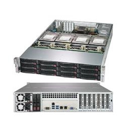 SUPERMICRO 2U chassis 12+4x 3,5" HS SAS3 SATA, 2x1000W (80PLUS Titaninum)