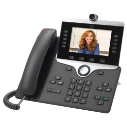 Cisco CP-8865-K9= IP telefon, barevný displej, 2x 10 100Base-T RJ-45 s funkcí switche, PoE napájení, 2x USB