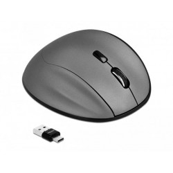Delock Ergonomická optická pětitlačítková myš 3 v 1, USB Typu-A Type-C™ 2,4 GHz a Bluetooth