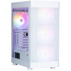 Zalman skříň i4 TG Middle Tower 4x 140 mm RBG LED fan 2x USB 3.0 1x USB 2.0 mesh panel tvrzené sklo bílá