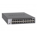 NETGEAR M4300-24X - Přepínač - L3 - řízený - 24 x 10 Gigabit Ethernet + 4 x sdílené 10 gigabitové SFP+ - proudění vzduchu zpředu dozadu - Lze montovat do rozvaděče