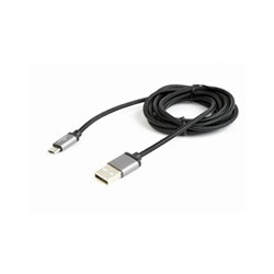 GEMBIRD Kabel USB A Male Micro B Male 2.0, 1,8m, opletený, černý, blister